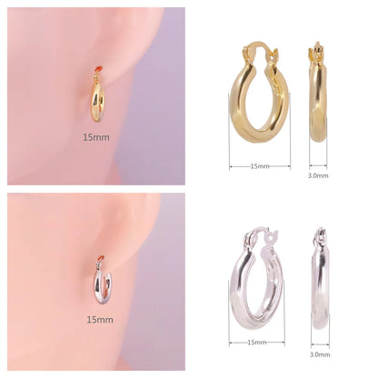 1 Pair Ins Style Simple Style Geometric Sterling Silver Plating Earrings