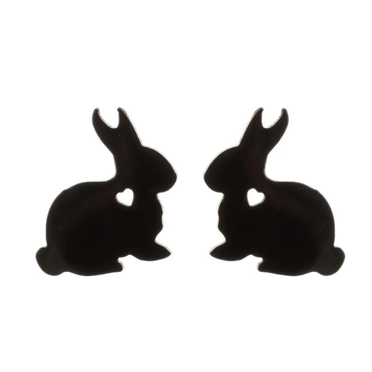 1 Pair Japanese Style Rabbit Animal Plating 304 Stainless Steel 18K Gold Plated Ear Studs