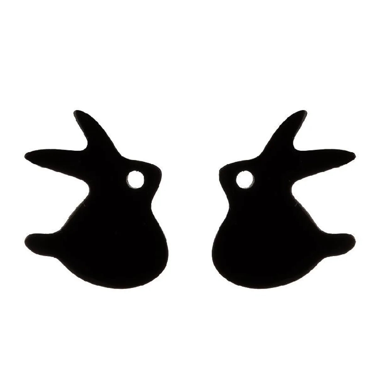 1 Pair Japanese Style Rabbit Animal Plating 304 Stainless Steel 18K Gold Plated Ear Studs