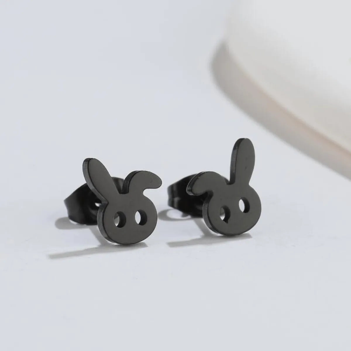 1 Pair Japanese Style Rabbit Animal Plating 304 Stainless Steel 18K Gold Plated Ear Studs