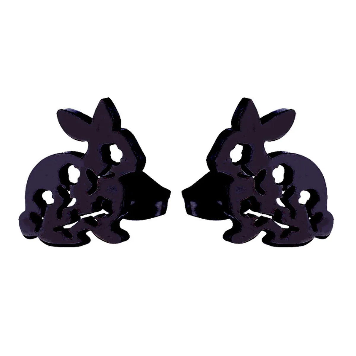 1 Pair Japanese Style Rabbit Animal Plating 304 Stainless Steel 18K Gold Plated Ear Studs