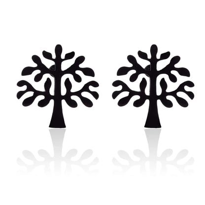 1 Pair Japanese Style Simple Style Tree Polishing Plating 304 Stainless Steel 18K Gold Plated Ear Studs