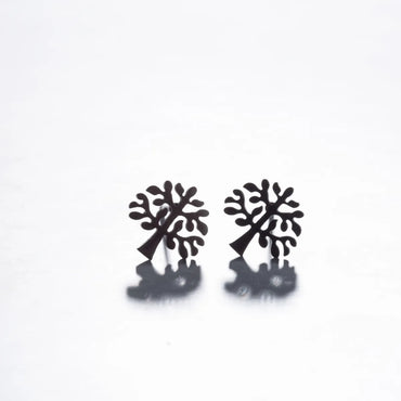 1 Pair Japanese Style Simple Style Tree Polishing Plating 304 Stainless Steel 18K Gold Plated Ear Studs