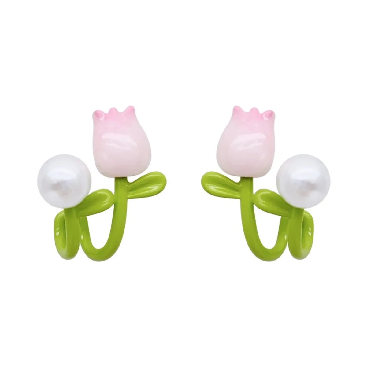 1 Pair Korean Style Flower Enamel Alloy Ear Studs