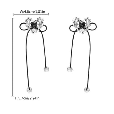 1 Pair Korean Style Heart Shape Alloy Drop Earrings