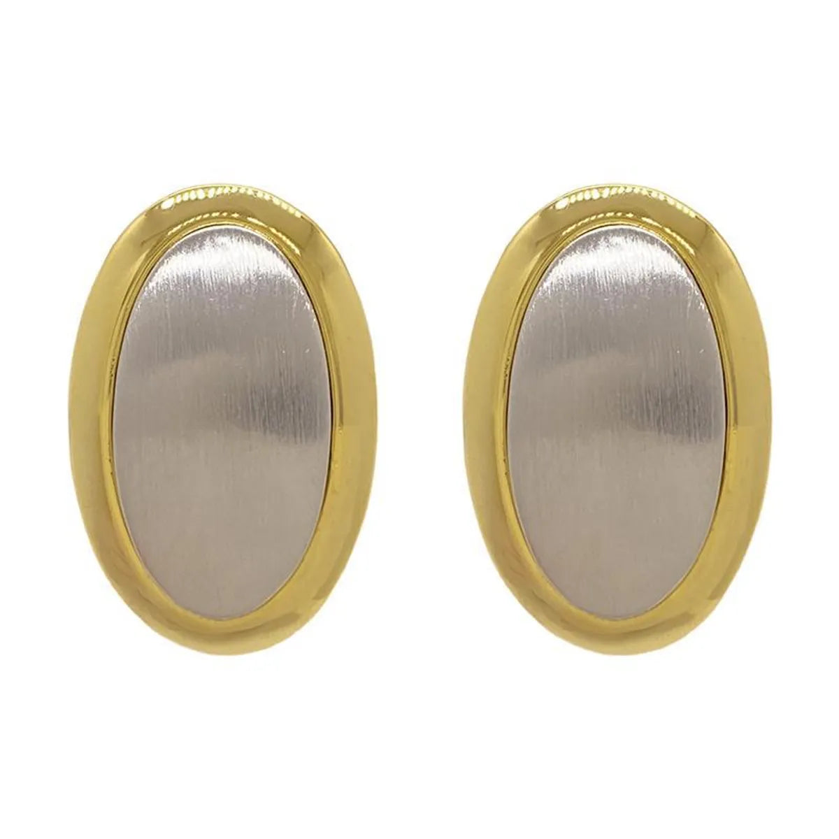 1 Pair Korean Style Oval Alloy Ear Studs