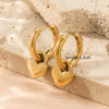 1 Pair Korean Style Round Plating Stainless Steel 18K Gold Plated Earrings