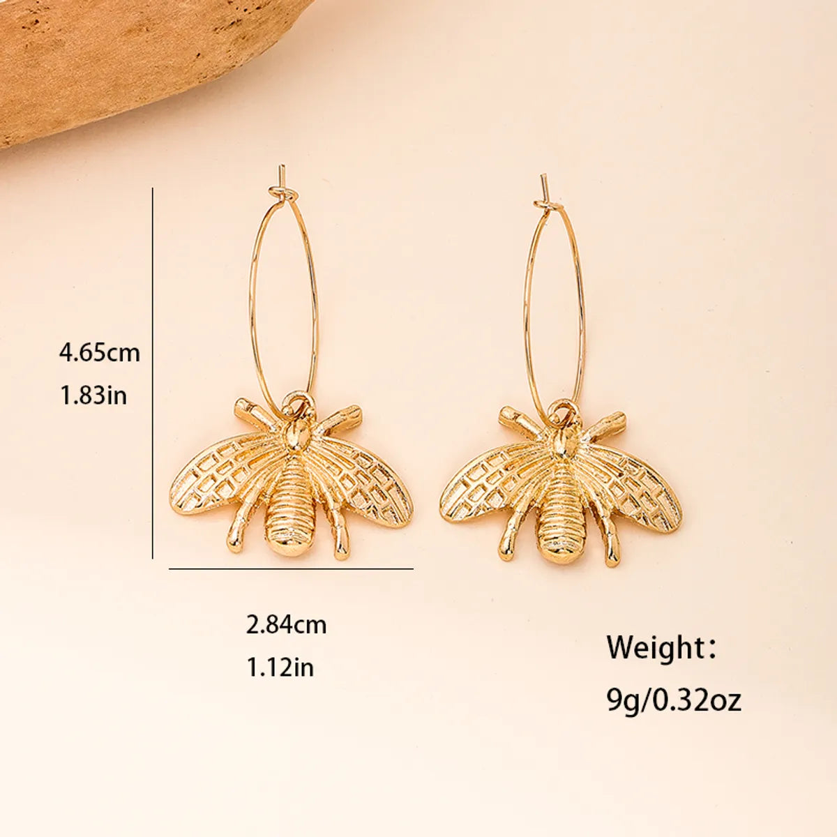 1 Pair Lady Bee Alloy Zinc Earrings