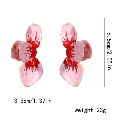 1 Pair Lady Bohemian Flower Iron Ear Studs