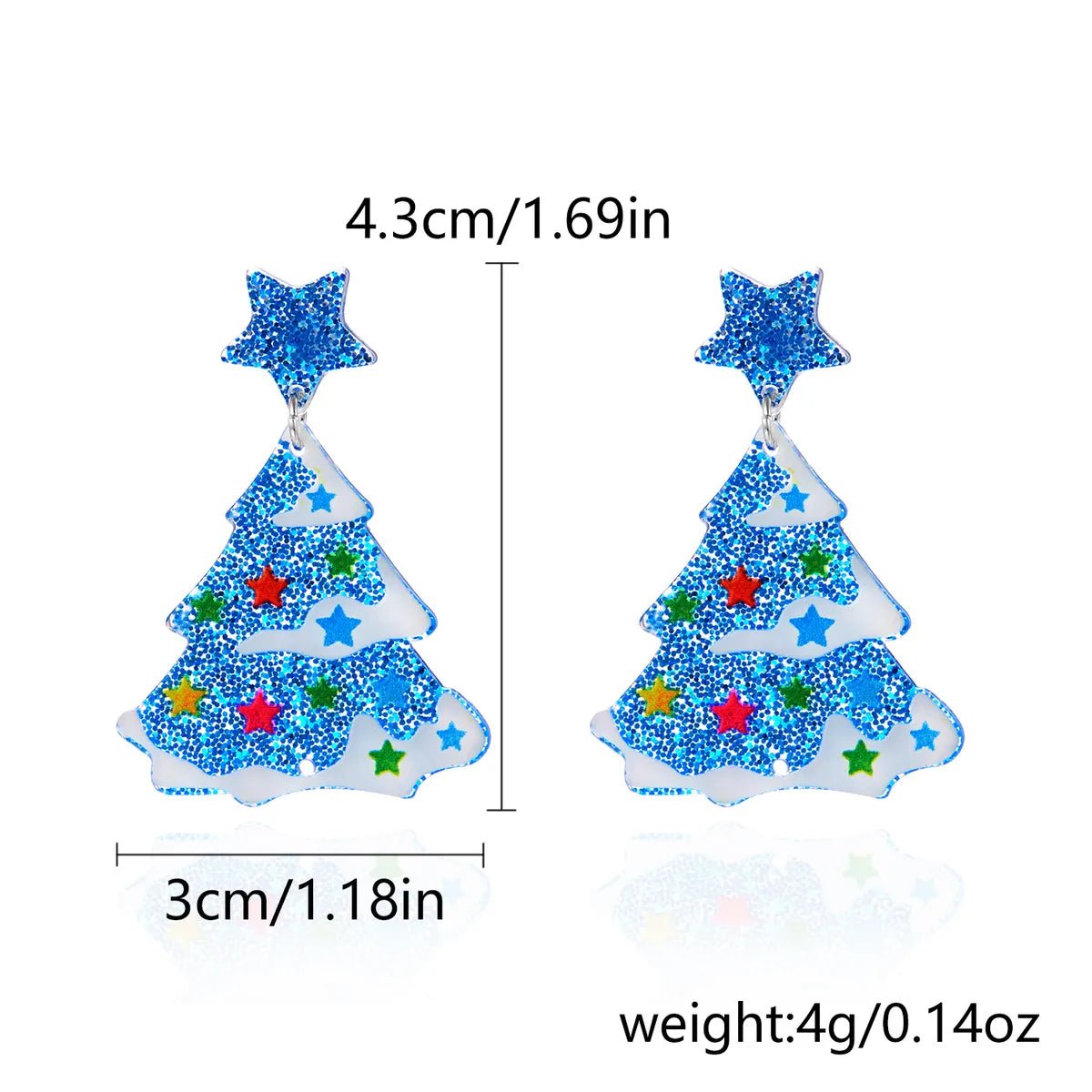 1 Pair Lady Christmas Tree Christmas Socks Arylic Drop Earrings