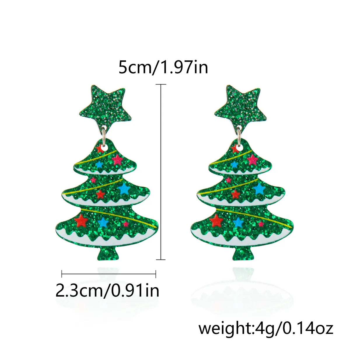 1 Pair Lady Christmas Tree Christmas Socks Arylic Drop Earrings