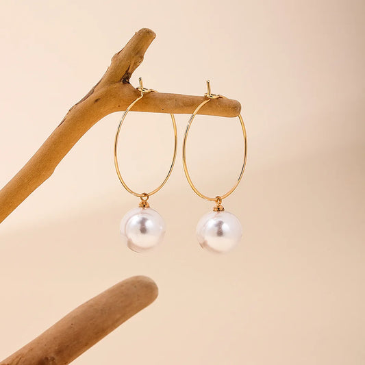 1 Pair Lady Circle Alloy Zinc Earrings