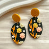 1 Pair Lady Classic Style Round Dots Ditsy Floral Plating Alloy Soft Clay 14k Gold Plated Drop Earrings