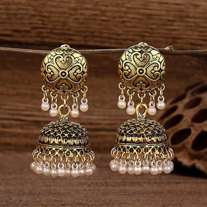 1 Pair Lady Ethnic Style Streetwear Geometric Inlay Alloy Resin Rhinestones Drop Earrings