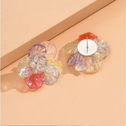 1 Pair Lady Flower Arylic Ear Studs