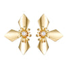 1 Pair Lady Flower Plating Metal Drop Earrings