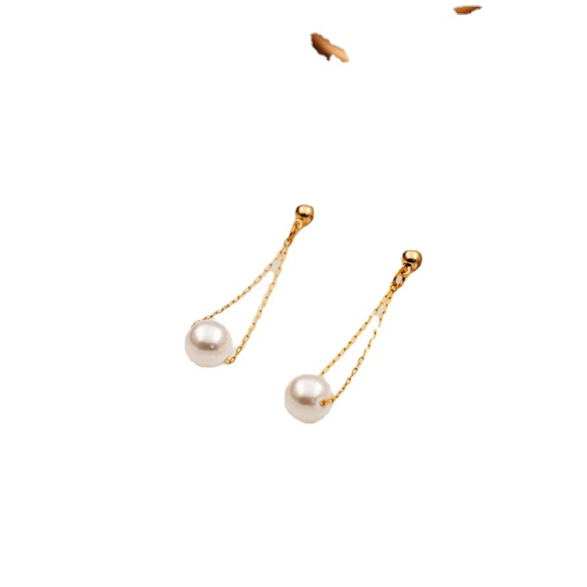 1 Pair Lady Geometric Imitation Pearl Drop Earrings