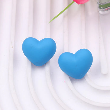 1 Pair Lady Heart Shape Arylic Ear Studs