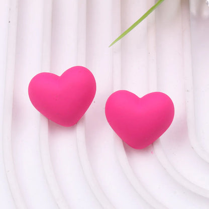 1 Pair Lady Heart Shape Arylic Ear Studs