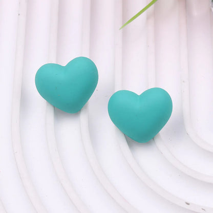 1 Pair Lady Heart Shape Arylic Ear Studs