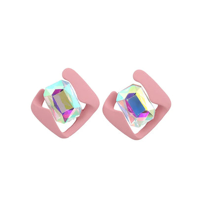 1 Pair Lady Irregular Plating Inlay Alloy Artificial Diamond Ear Studs