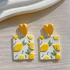 1 Pair Lady Lemon Strawberry Plating Alloy Soft Clay 14k Gold Plated Drop Earrings