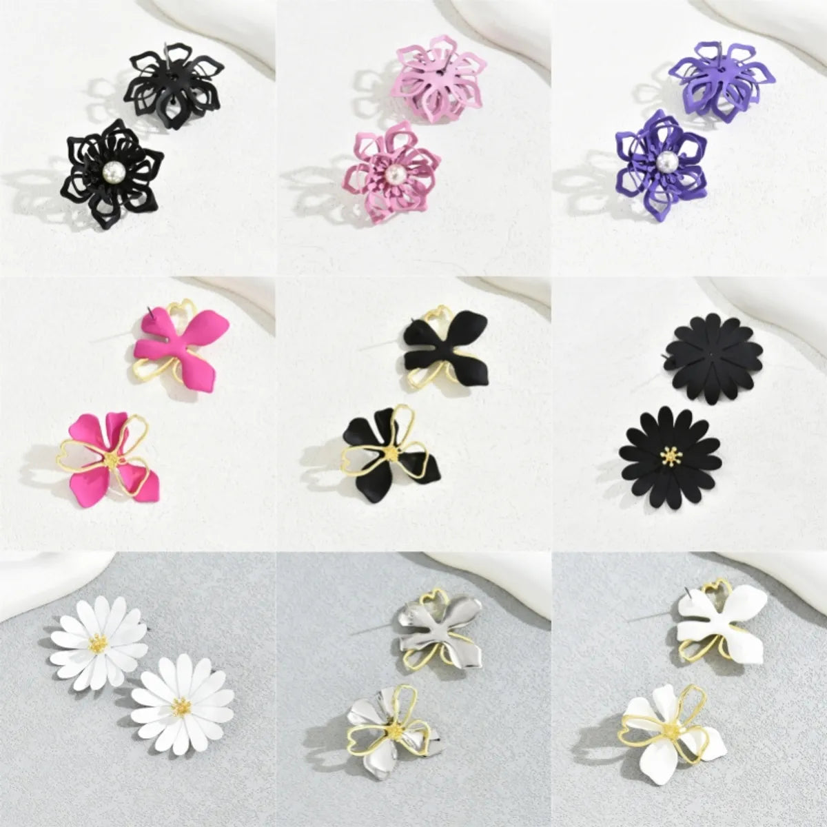 1 Pair Lady Modern Style Classic Style Flower Alloy Iron Ear Studs