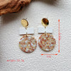 1 Pair Lady Pastoral Classic Style Printing Geometric Ditsy Floral Soft Clay Drop Earrings