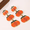 1 Pair Lady Pumpkin Plating Alloy Artificial Diamond Seed Bead Drop Earrings