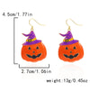 1 Pair Lady Pumpkin Spider Skull Plating Alloy Drop Earrings