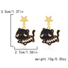 1 Pair Lady Pumpkin Spider Skull Plating Alloy Drop Earrings