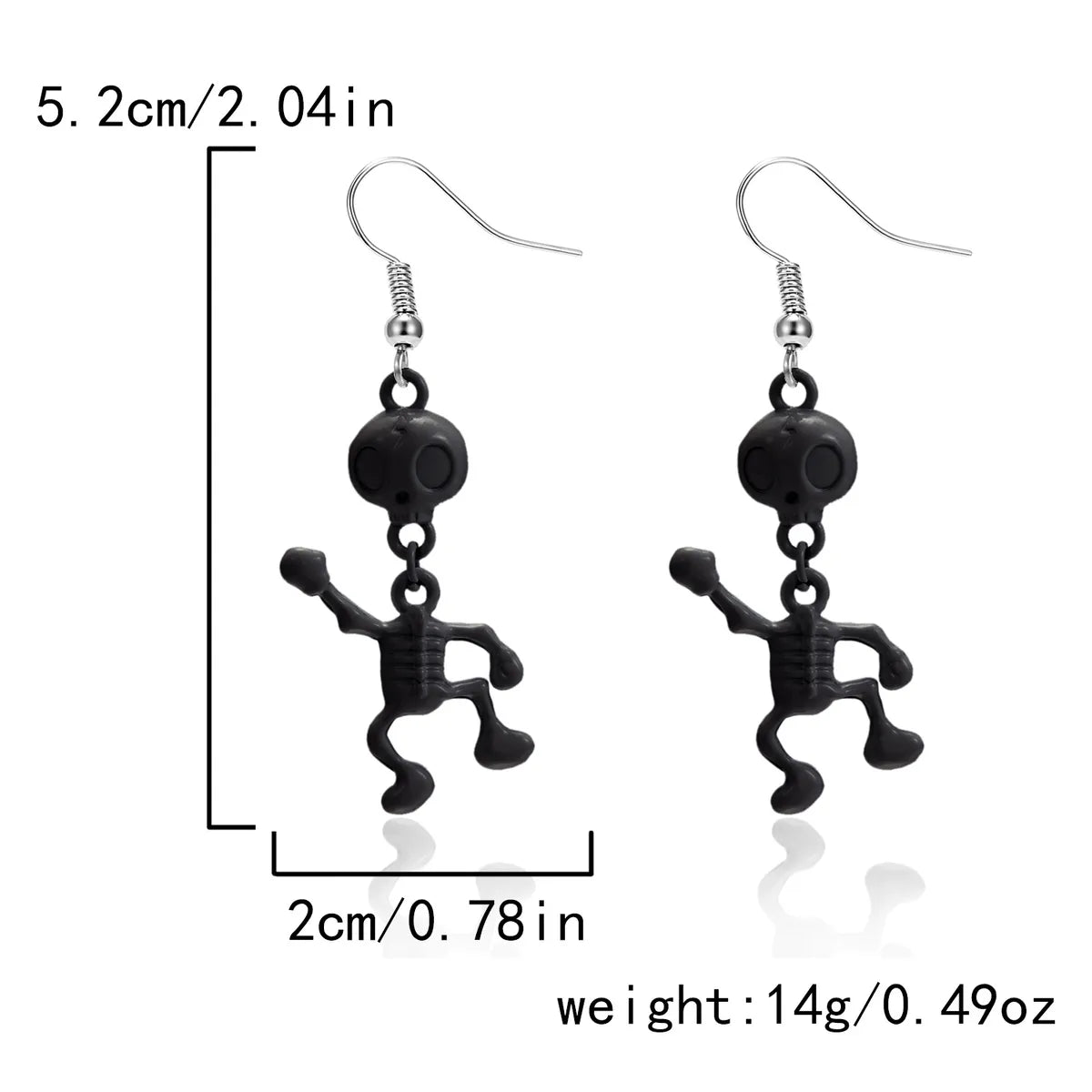 1 Pair Lady Pumpkin Spider Skull Plating Alloy Drop Earrings