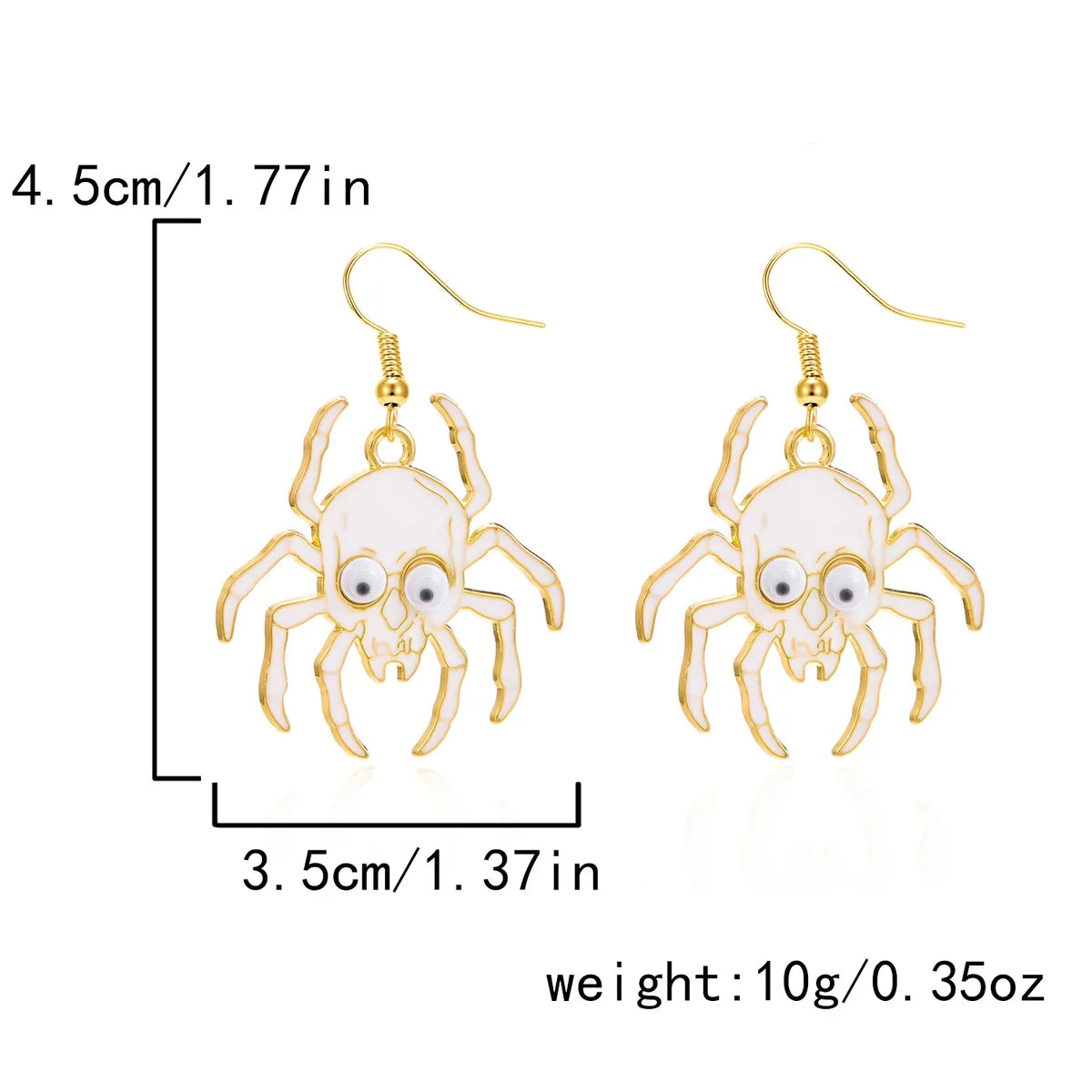 1 Pair Lady Pumpkin Spider Skull Plating Alloy Drop Earrings