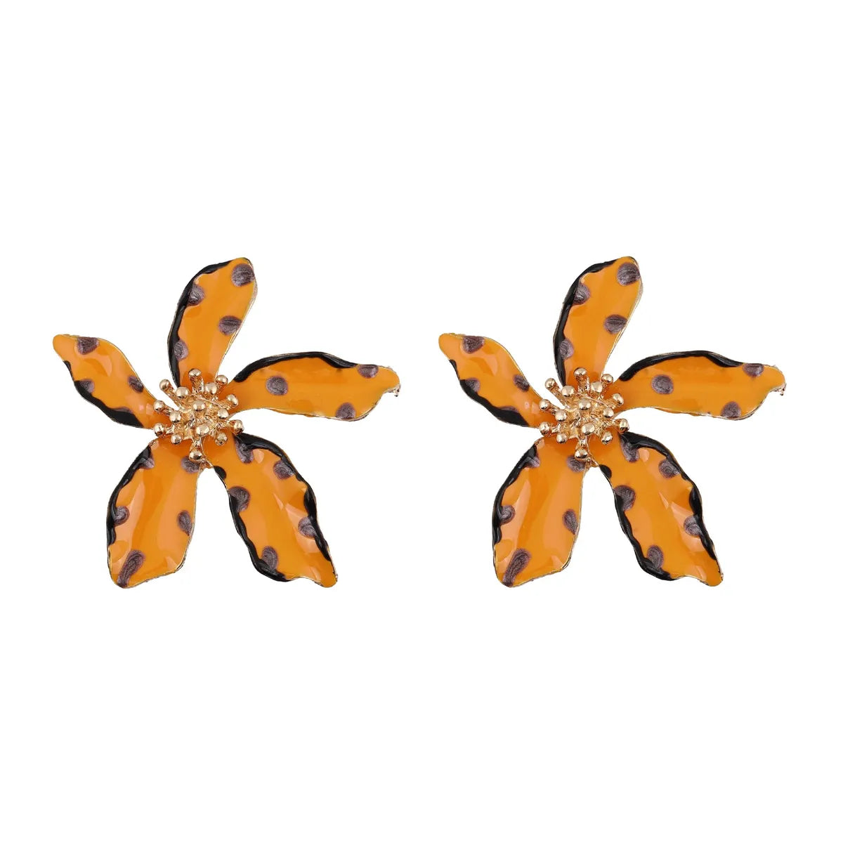 1 Pair Lady Simple Style Flower Enamel Zinc Alloy Ear Studs