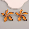 1 Pair Lady Simple Style Flower Enamel Zinc Alloy Ear Studs