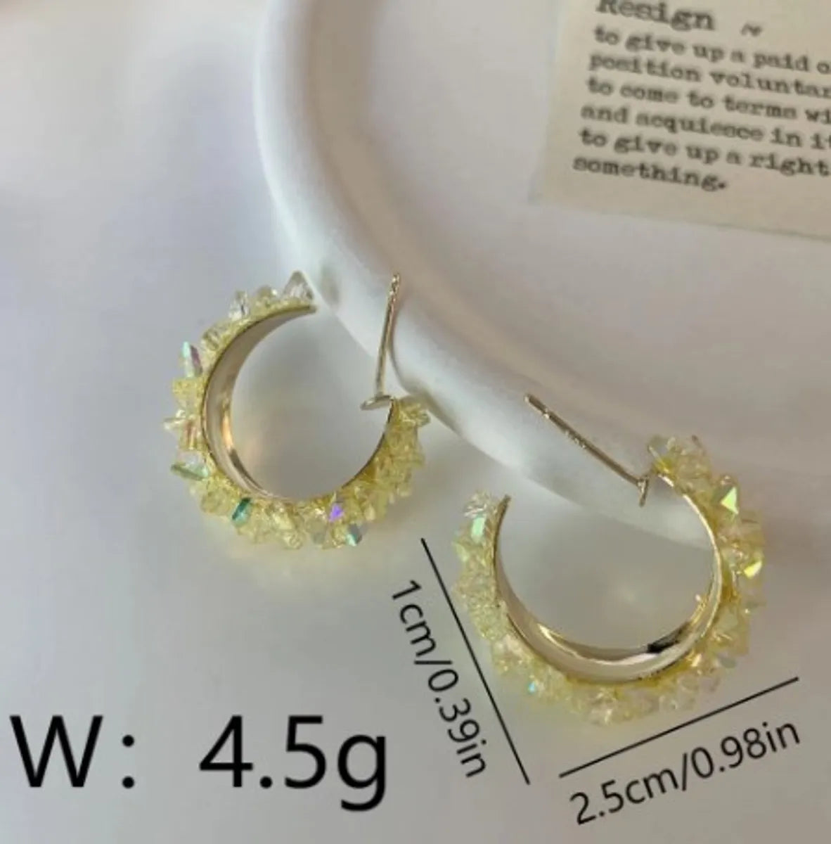 1 Pair Lady Simple Style Geometric Plating Inlay Copper Zircon 18K Gold Plated Ear Studs