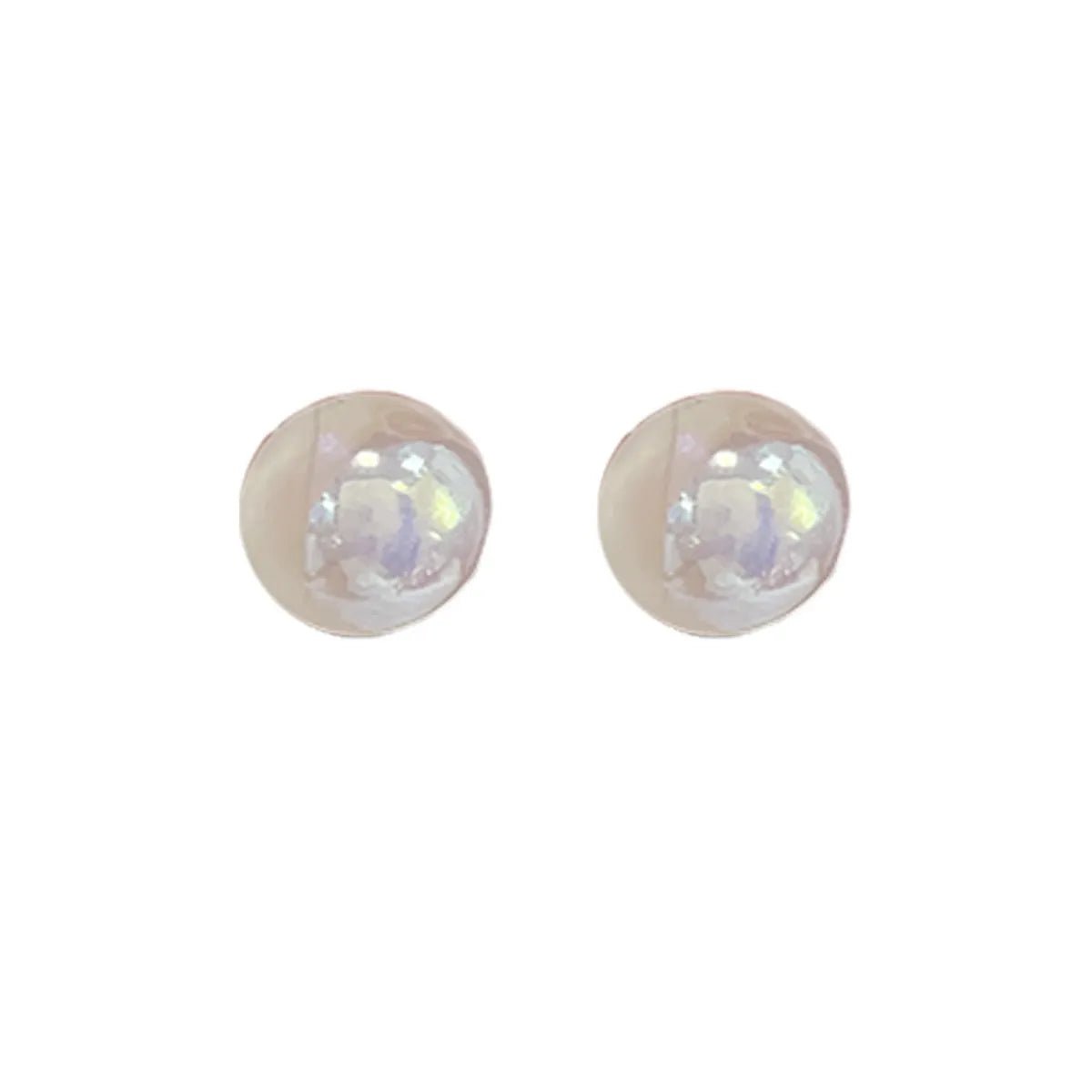 1 Pair Lady Solid Color Imitation Pearl Ear Studs