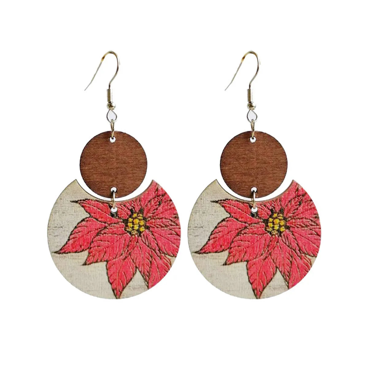 1 Pair Lady Streetwear Geometric Deer Wood Drop Earrings