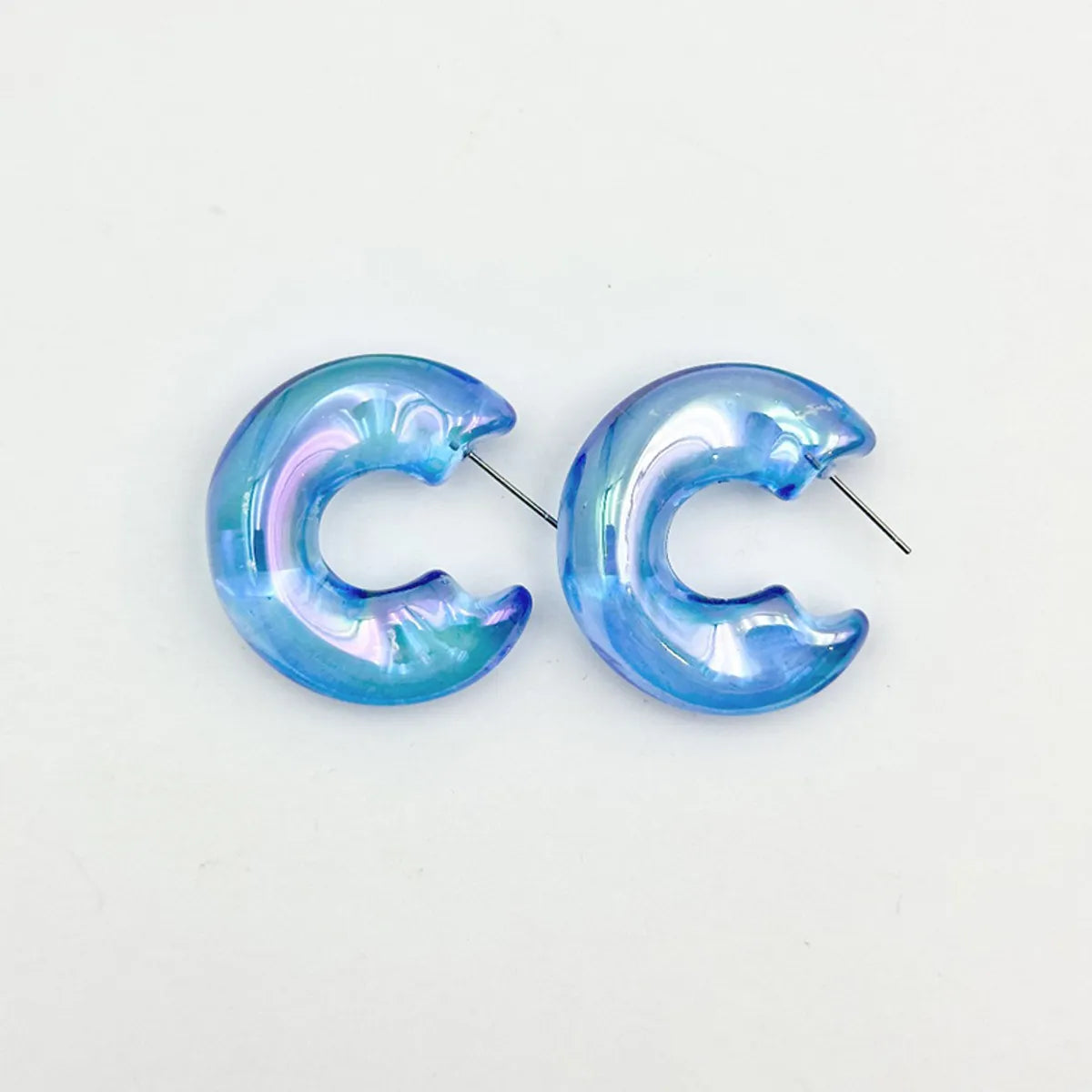 1 Pair Lady Sweet C Shape Arylic Ear Studs