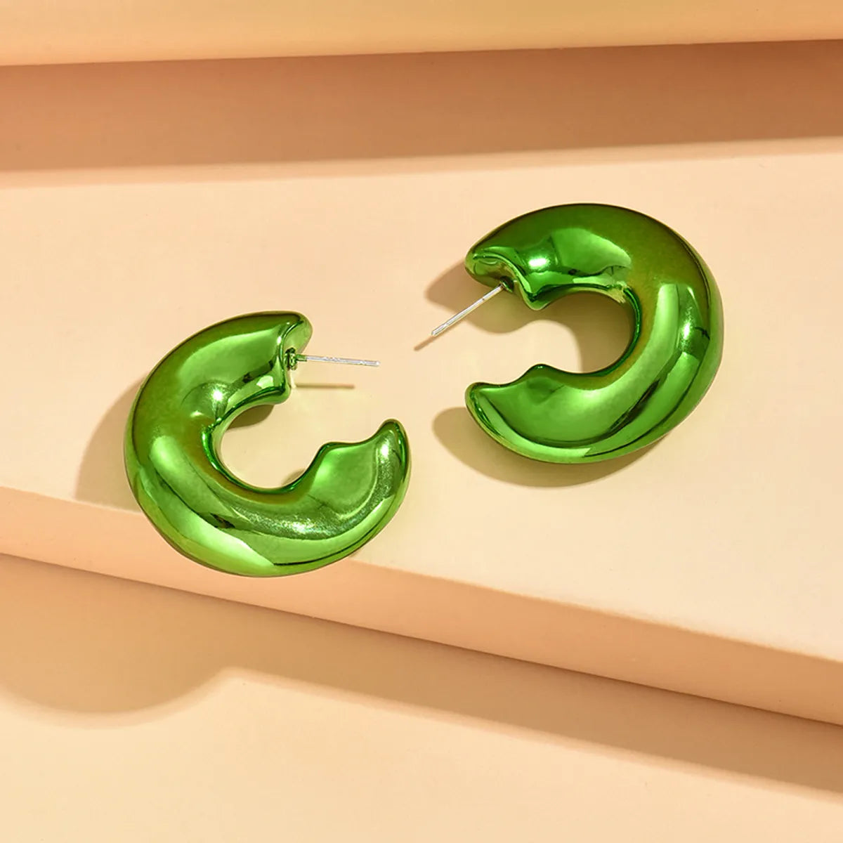 1 Pair Lady Sweet C Shape Arylic Ear Studs