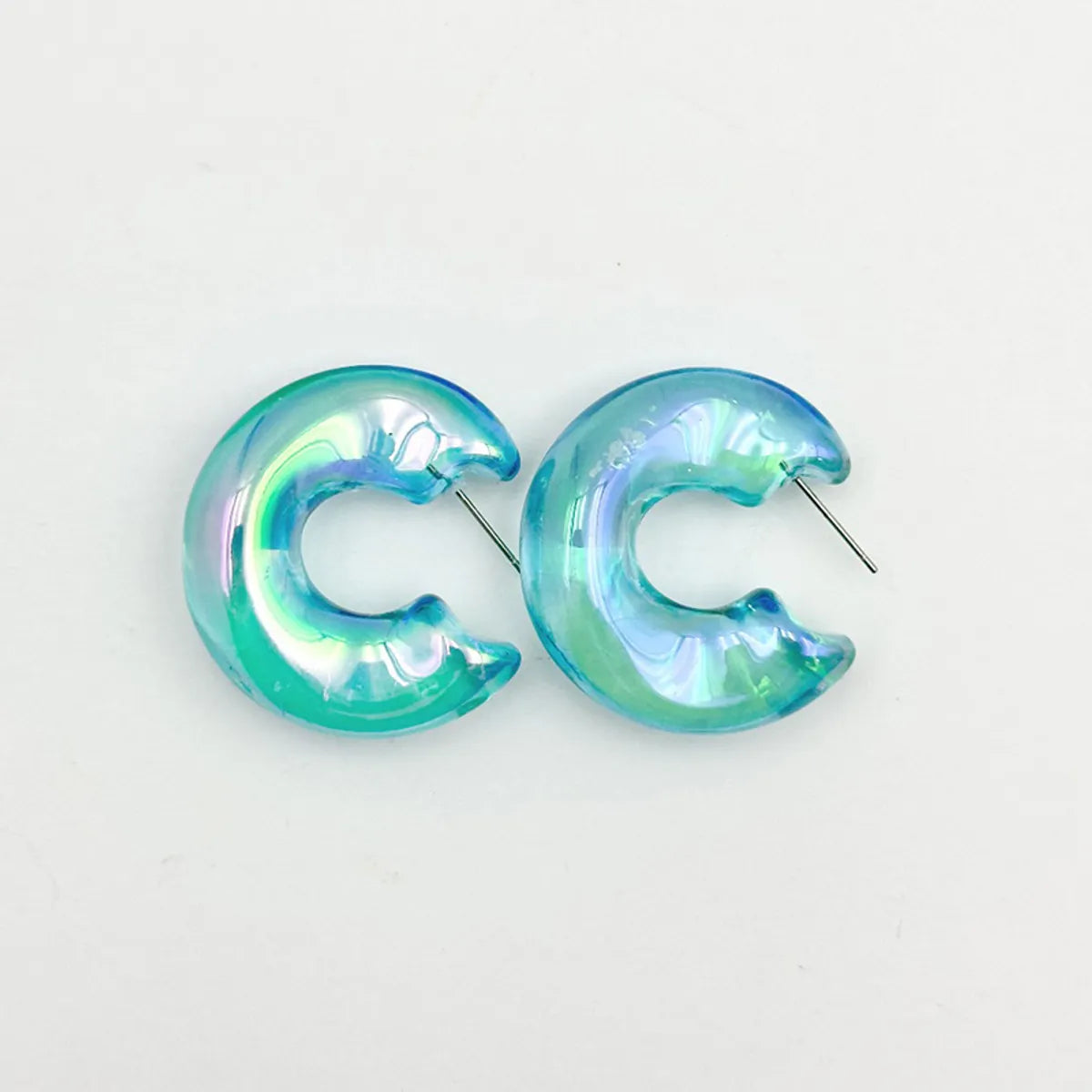 1 Pair Lady Sweet C Shape Arylic Ear Studs