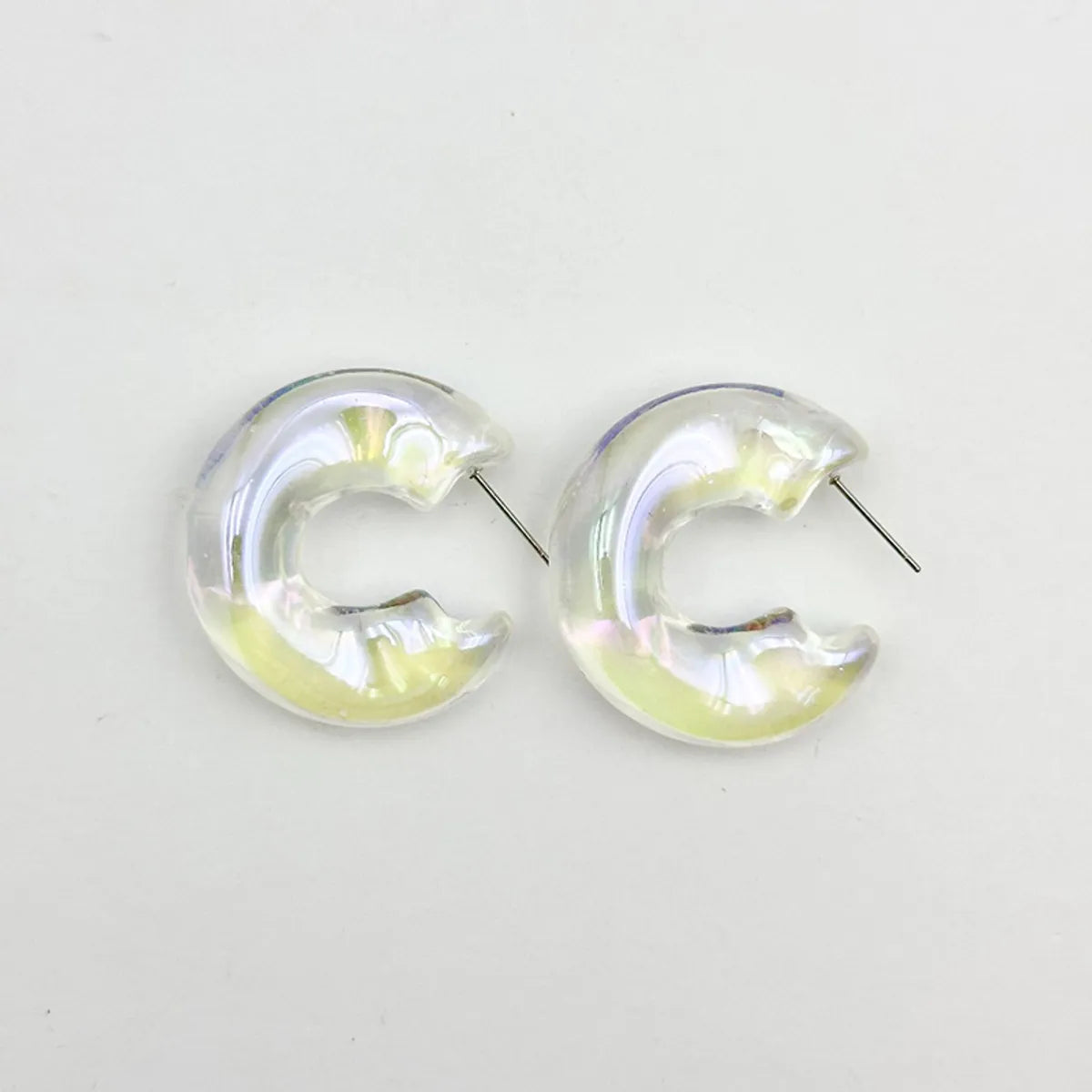 1 Pair Lady Sweet C Shape Arylic Ear Studs