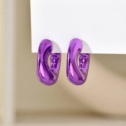 1 Pair Lady Sweet C Shape Arylic Ear Studs