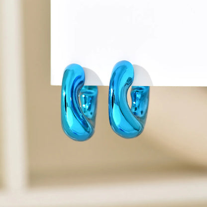 1 Pair Lady Sweet C Shape Arylic Ear Studs