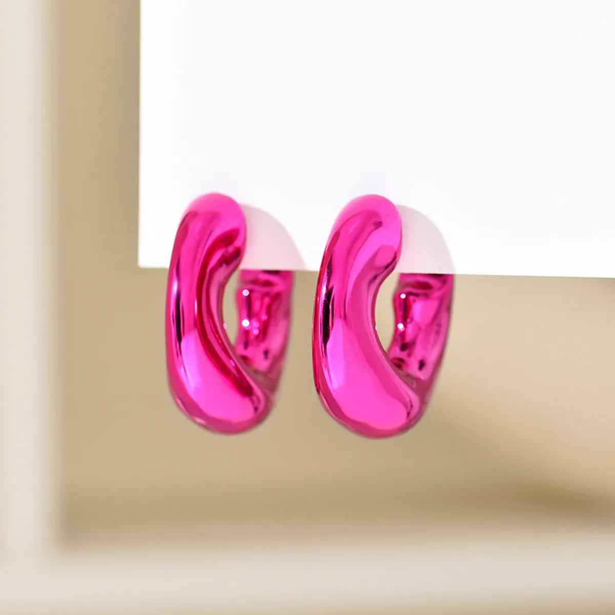 1 Pair Lady Sweet C Shape Arylic Ear Studs