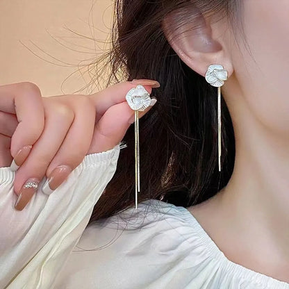 1 Pair Lady Tassel Plating Alloy Gold Plated Drop Earrings