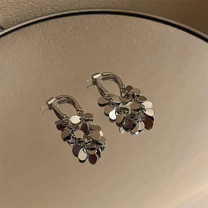 1 Pair Lady U Shape Plating Copper Drop Earrings