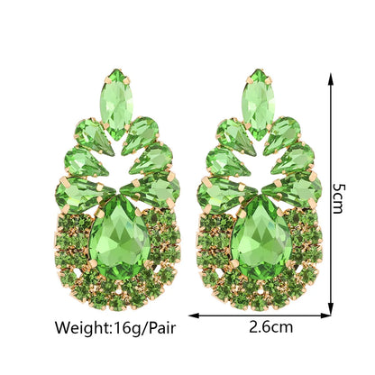 1 Pair Lady Water Droplets Artificial Gemstones Women's Drop Earrings