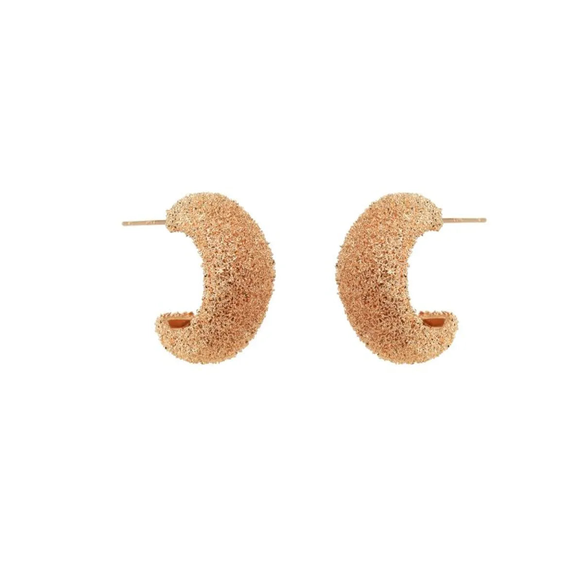 1 Pair Luxurious C Shape Plating Copper 18k Gold Plated White Gold Plated Ear Studs