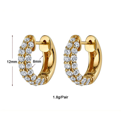 1 Pair Luxurious Classic Style Pentagram Circle Plating Inlay Copper Zircon 18k Gold Plated Earrings